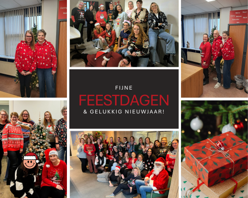Medewerkers van Miep in diverse kerstoutfits